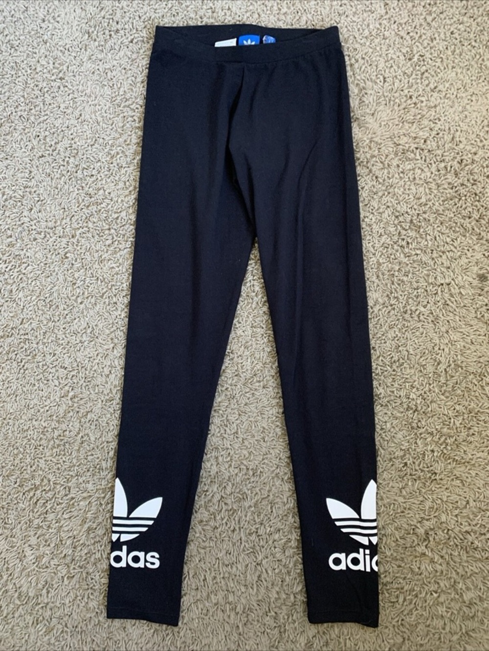 Adidas Originals Trefoil Logo Leggings Black White Size Medium